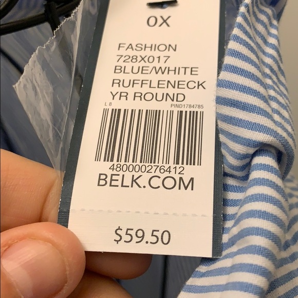 🍭Pinstripe Ruffle Top🍭 - Picture 3 of 4